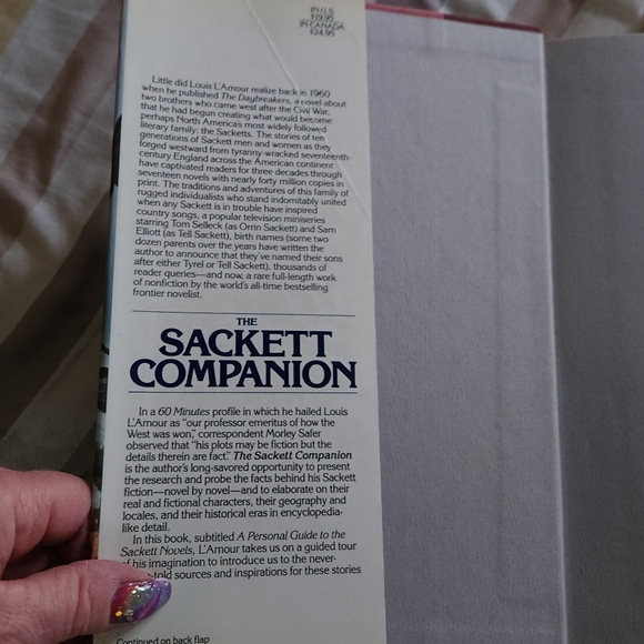 The Sackett Companion by Louis L'Amour Novel Book - Picture 2 of 4